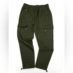 Cookies Sonoma Cotton Twill Drawstrings Cargo Pants (Olive) Men’s 32